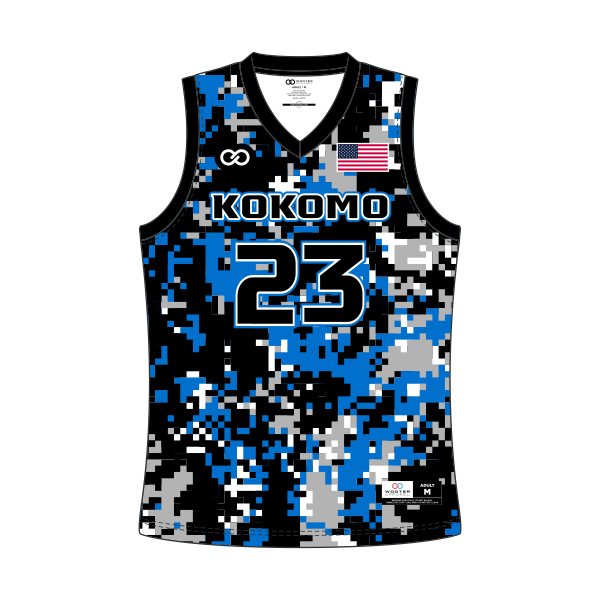 TBL Kokomo Bobkats V-Neck Basketball Jerseys - Digital Camo